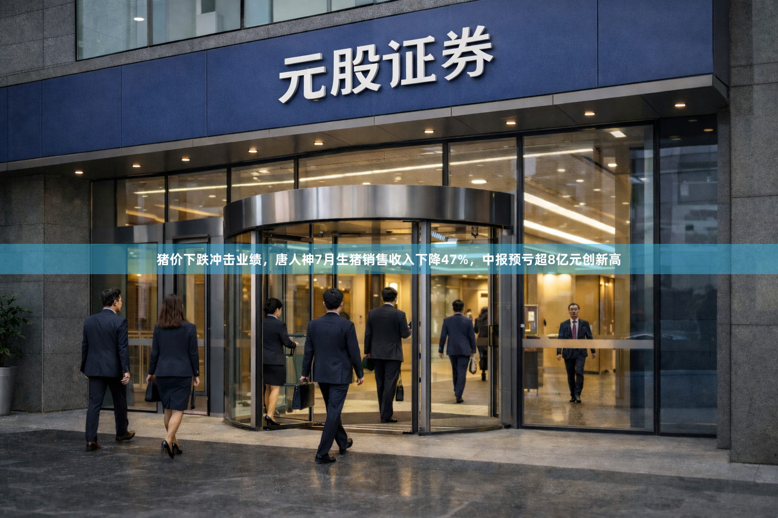 猪价下跌冲击业绩，唐人神7月生猪销售收入下降47%，中报预亏超8亿元创新高