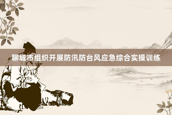 聊城市组织开展防汛防台风应急综合实操训练
