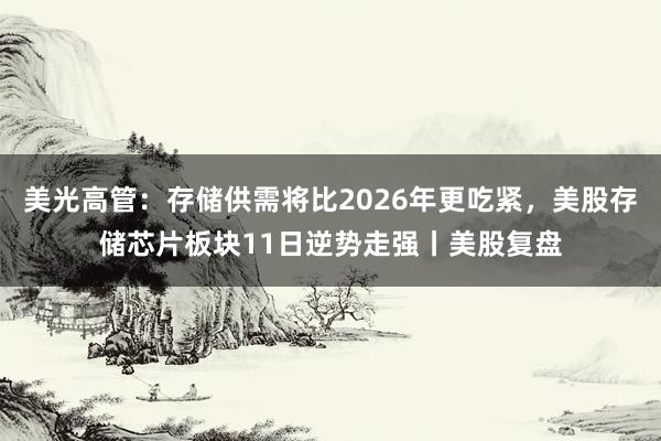 美光高管：存储供需将比2026年更吃紧，美股存储芯片板块11日逆势走强丨美股复盘